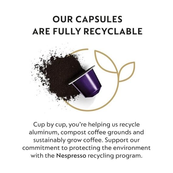 Nespresso Ispirazione Italiana Firenze Arpeggio Intenso Coffee Capsules (20 Pods) – Dark Roast Espresso
