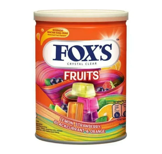 Fox’s Crystal Clear Fruits Strawberry Candy Tin – 180g | Imported Candy Online at Nottacia